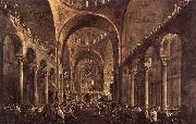 GUARDI, Francesco Doge Alvise IV Mocenigo Appears to the People in St Mark's Basilica in 1763 china oil painting artist